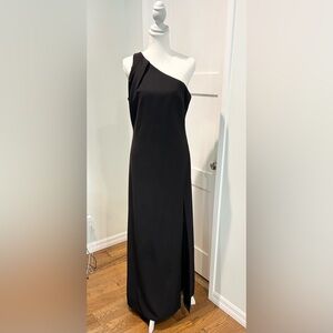 Jewel Badgley Mischka Balinda One-Shoulder Gown